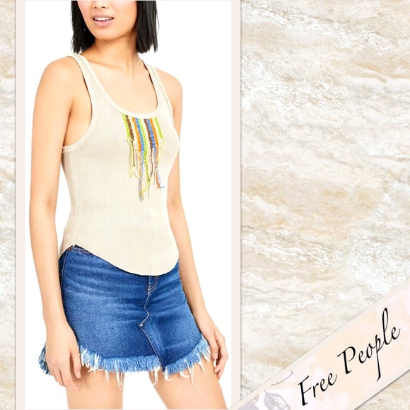Free People Great Expectations Tank Top in Sand (Tan) - Picture 2 of 5